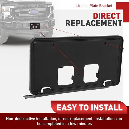 حامل قوس لوحة الترخيص الأمامي متوافق مع 2020-2022 Ford F250 F350 Super Duty استبدال LC3Z-17A385-AB FO1068186 PUMPER PLATE TAG PRAMES in Saudi Arabia