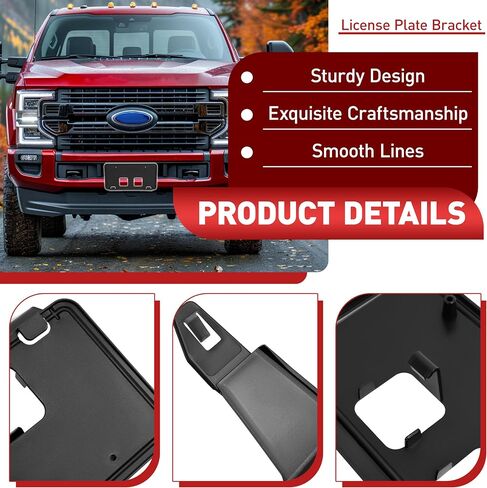 حامل قوس لوحة الترخيص الأمامي متوافق مع 2020-2022 Ford F250 F350 Super Duty استبدال LC3Z-17A385-AB FO1068186 PUMPER PLATE TAG PRAMES in Saudi Arabia