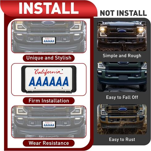 حامل قوس لوحة الترخيص الأمامي متوافق مع 2020-2022 Ford F250 F350 Super Duty استبدال LC3Z-17A385-AB FO1068186 PUMPER PLATE TAG PRAMES in Saudi Arabia
