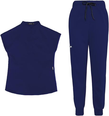 niaahinn Scrubs Set for Women & Men Nurse Professionals Uniforms Set Unsex V Neck Top & Pocket With Pants (7 Colors) in Saudi Arabia