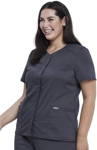مجموعة فرك للسيدات شيروكي SNAP Front V-Neck Top WW622 Natural Rise Scrub Scrub Jogger WW011 مع 9 جيوب in Saudi Arabia