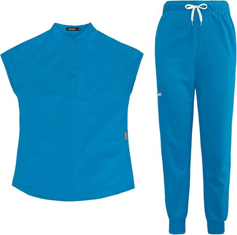 niaahinn Scrubs Set for Women & Men Nurse Professionals Uniforms Set Unsex V Neck Top & Pocket With Pants (7 Colors) in Saudi Arabia