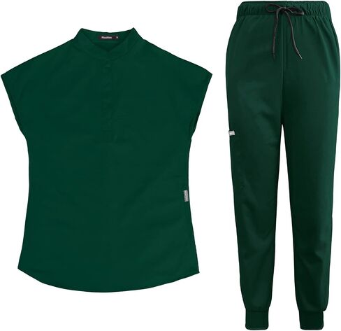 niaahinn Scrubs Set for Women & Men Nurse Professionals Uniforms Set Unsex V Neck Top & Pocket With Pants (7 Colors) in Saudi Arabia