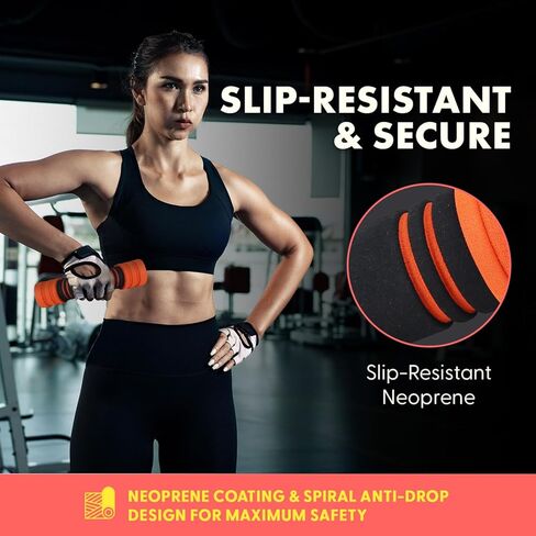 SQUATZ 9 lbs. Dumbbell Weight Set - Adjustable Weight All-in-One Versatile Dumbbells for Women, Non-Slip Neoprene Ideal for Common Movement and Multi Functional Exercise, Home Gym Training in Kuwait