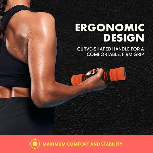 SQUATZ 9 lbs. Dumbbell Weight Set - Adjustable Weight All-in-One Versatile Dumbbells for Women, Non-Slip Neoprene Ideal for Common Movement and Multi Functional Exercise, Home Gym Training in Kuwait