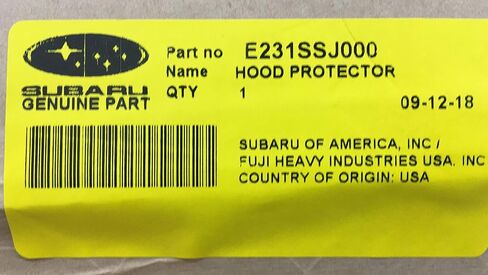 Subaru Hood Rock Bug Deflectorfor Protector 2019 2020 2021 Forester - E231SSJ000 - أصلي OEM in Kuwait