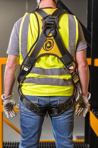 Guardian 21045 Cyclone Harness with QC Chest/QC Leg/No Waist Belt/Non Construction, Black/Yellow in Saudi Arabia