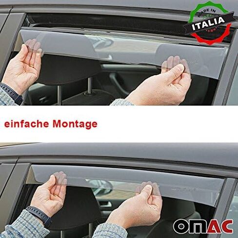 OMAC Front Bug Shield Hood Deflector Guard for Land Rover LR2 2008-2015 Black Smoke in Kuwait