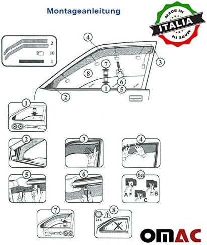 OMAC Front Bug Shield Hood Deflector Guard for Land Rover LR2 2008-2015 Black Smoke in Kuwait