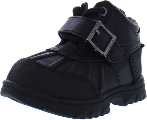 POLO RALPH LAUREN Boy's Dover Boot, Chocolate/Tan Leather Combat in Saudi Arabia