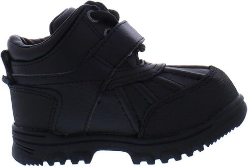POLO RALPH LAUREN Boy's Dover Boot, Chocolate/Tan Leather Combat in Saudi Arabia