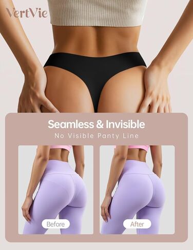 vertvie سلس ثونغ للنساء لا عرض thongs panty liners غير مرئي سراويل تجريب مثير sexy g-string الملابس الداخلية in Kuwait