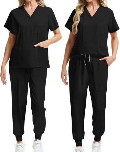 مجموعات فرك Geyoga 2 Pack for Women v الرقبة والركض السراويل الفرك in Saudi Arabia