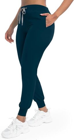 فرك ممرضة Niaahinn للنساء مجموعة V-Neck Top & Jogger Scrub Pants دعوى موحدة للنساء للنساء in Saudi Arabia