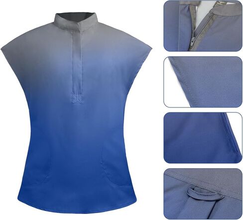 niaahinn Scrubs for Women Set Gradient Colors Women's Medical Scrubs Classic fit Top & Slim Jogging Pants,Yoga Waistband in Saudi Arabia