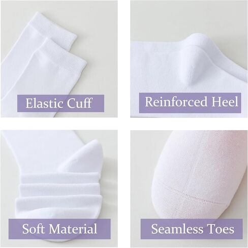 Marchare Girls Seamless Crew Socks School Schoy Scheld Socks Goot Mostomar in Saudi Arabia