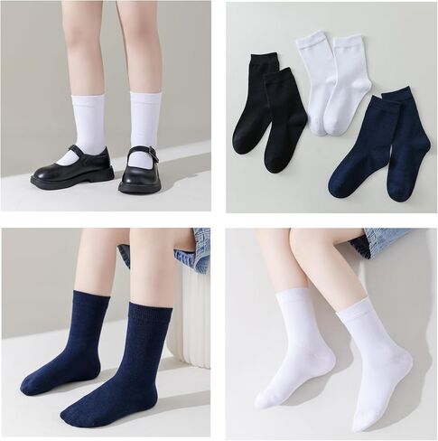 Marchare Girls Seamless Crew Socks School Schoy Scheld Socks Goot Mostomar in Saudi Arabia