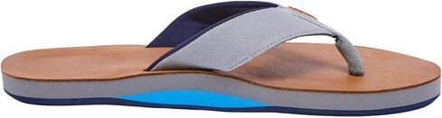 Hari Mari- Del Mar- Men's Premium Full Grain Leather Flip Flop with Nautical Inspired Stripes- No Break Ins, Firm Arch Support, and Cupped Heel in Saudi Arabia