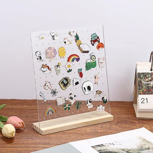 منظم عرض دبوس المينا مكون من قطعتين من دبابيس الأكريليك مع 132 فتحة، إطار عرض دبوس حامل مجموعة دبابيس شفافة لدبابيس المينا ودبابيس التلبيب الرياضية in Kuwait