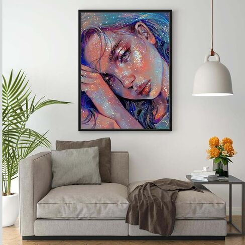 JININQ Diamond Art Painting Kits 5D DIY City Landscape Diamond Art Painting Kits for Adults Diamond Dots Diamond Art Kits Diamond Gem Art Crafts for Home Wall Decor DIY Gift-12x16inch (Blue Sky) in Kuwait