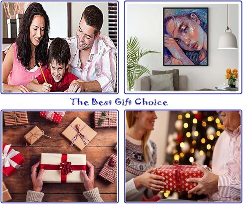 JININQ Diamond Art Painting Kits 5D DIY City Landscape Diamond Art Painting Kits for Adults Diamond Dots Diamond Art Kits Diamond Gem Art Crafts for Home Wall Decor DIY Gift-12x16inch (Blue Sky) in Kuwait