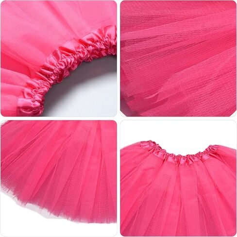 2 PCS Women's Ballet Tutu Skirt, Fluffy Tulle Skirts with Elastic Waist Colored Tutus for Dance, Ballet, Runners Costume in Saudi Arabia