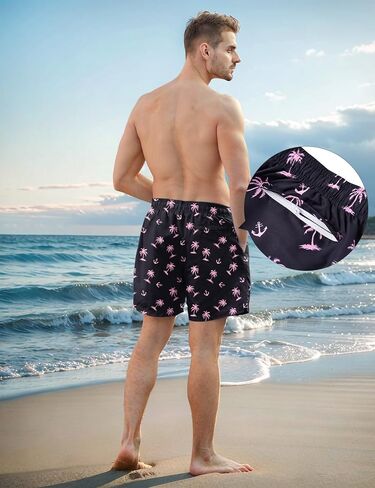 westwolf Men Swim Trunks 5.5 Inch Board Shorts 2 in 1 Swimwear with Compression Liner in Kuwait
