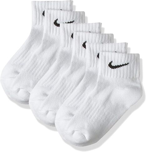 Nike Cushioned Ankle Socks (3 Pairs) - White/Black in Kuwait