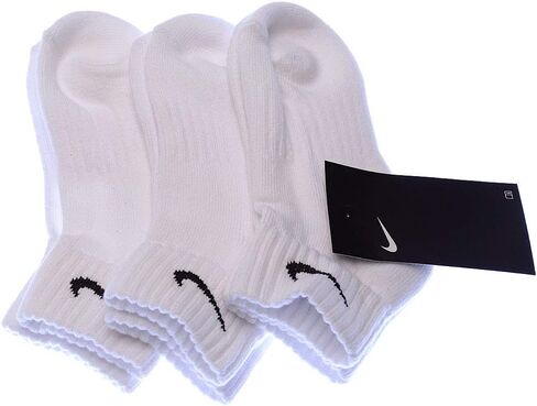 Nike Cushioned Ankle Socks (3 Pairs) - White/Black in Kuwait