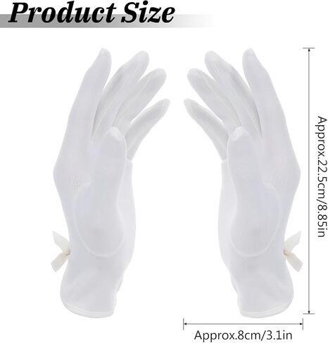 Wedding Gloves for Women Elegant Satin Gloves Short Tea Party Glove Courtesy Glove for Wedding Evening 1920s Prom in Saudi Arabia