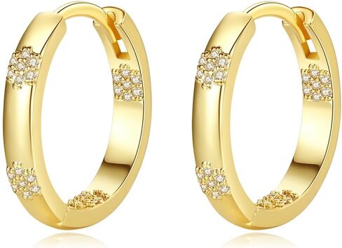 14K Gold Floral Moissanite الكفة الأذن الكبيرة للنساء ، تصميم معقد وفريد من نوعه in Kuwait