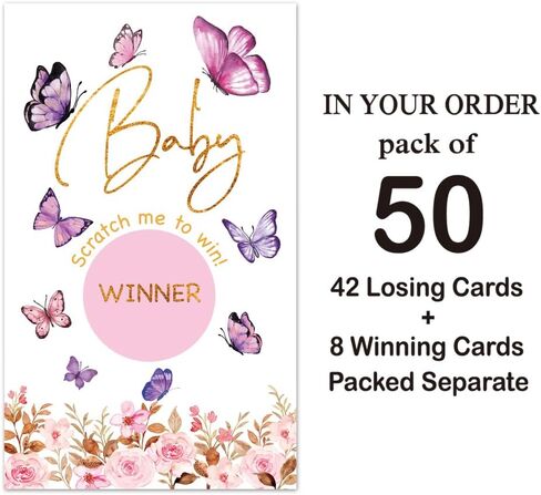 50 حزمة من لعبة استحمام الطفل للخدش، بطاقة خدش للأطفال الآيس كريم لألعاب اليانصيب لحفلة عيد ميلاد الطفل، حفلة كشف الطفل، إعلان الحمل، نشاط وفكرة استحمام الطفل in Kuwait