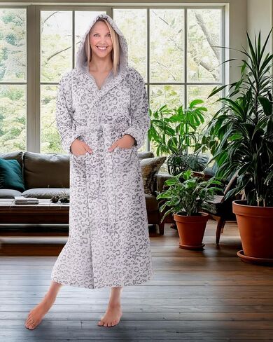 Alexander Del Rossa Women's Plush Fleece Robe with Hood, Warm Bathrobe 3X-4X Bengal Tiger Limited Edition (A0116A134X) in Saudi Arabia