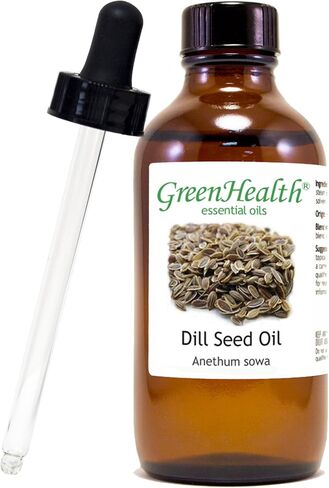بذور الشبت - 4 فلوريدا أوقية (118 مل) زجاجة زجاجية ث/زجاج الزجاج - 100 ٪ زيت أساسي نقي - GreenHealth in Saudi Arabia