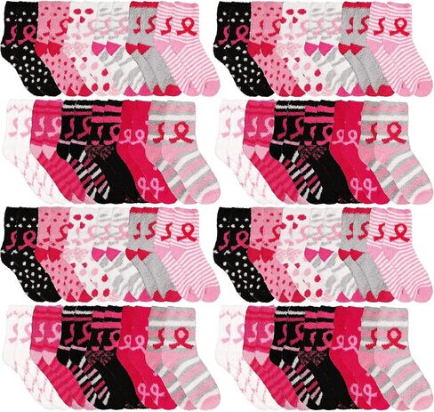 Yacht & Smith 48 PAIRS Womens Wholesale Bulk Warm And Cozy Fuzzy Socks, Colorful Winter Sock in Saudi Arabia