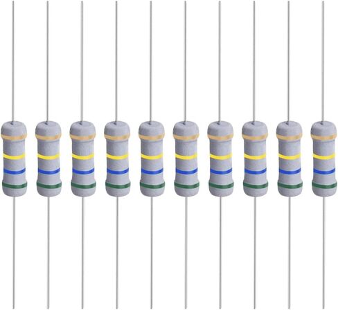 YOKIVE 50 Pcs Metal Oxide Film Resistors, Axis Lead Resistor, Keep Normal Circuit Operation, Great for Electric Power Equipment (Grey, 1W, 15 Ohm) in Saudi Arabia