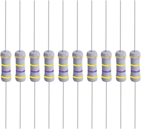 YOKIVE 50 Pcs Metal Oxide Film Resistors, Axis Lead Resistor, Keep Normal Circuit Operation, Great for Electric Power Equipment (Grey, 1W, 15 Ohm) in Saudi Arabia
