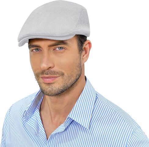 KUJUHA Men's Newsboy Cap Cotton Flat Ivy Gatsby Newsboy Hat Driving Hat Irish Cabbie Hunting Caps Winter Hat in Saudi Arabia