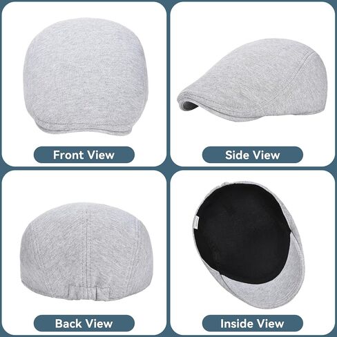 KUJUHA Men's Newsboy Cap Cotton Flat Ivy Gatsby Newsboy Hat Driving Hat Irish Cabbie Hunting Caps Winter Hat in Saudi Arabia