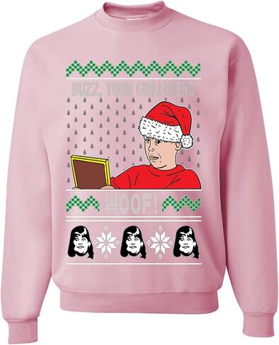 wild custom apparel Ugly Christmas Sweater COLLECTION 15 Light Pink Crewneck Sweatshirt in Saudi Arabia