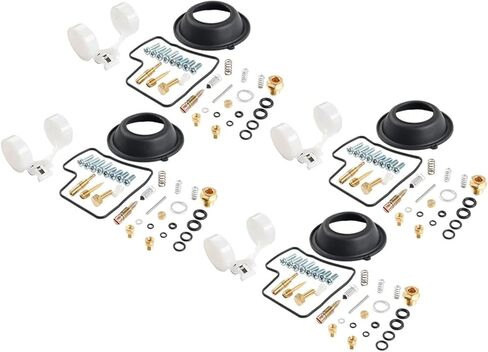 4 Sets Motorcycle Carburetor Repair Kit Diaphragm Float Compatible V45 700 VF750S VF750F Universal in Kuwait