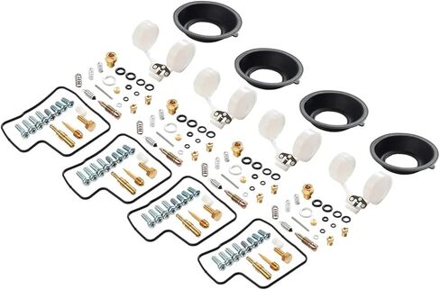 4 Sets Motorcycle Carburetor Repair Kit Diaphragm Float Compatible V45 700 VF750S VF750F Universal in Kuwait