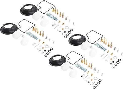 4 Sets Motorcycle Carburetor Repair Kit Diaphragm Float Compatible V45 700 VF750S VF750F Universal in Kuwait