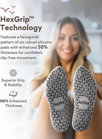 Slouch Pilates Grip Socks Yoga Barre Non Slip Scrunch Merino Wool Gym Workout Breathable Moisture Wicking Anti Odor in Kuwait