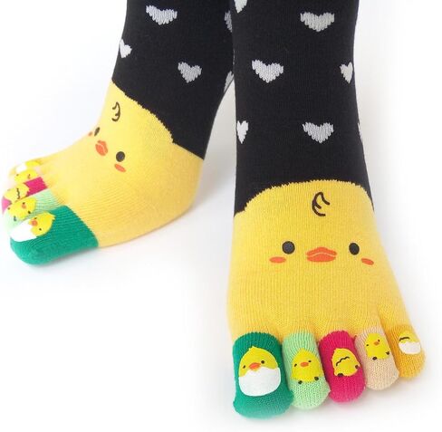 Women's Cotton Toe Socks,five Finger Socks,Funny and Funky cartoon theme sport Toe Socks in Saudi Arabia
