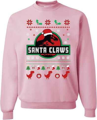 wild custom apparel Ugly Christmas Sweater COLLECTION 15 Light Pink Crewneck Sweatshirt in Saudi Arabia