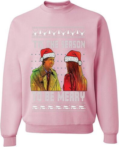 wild custom apparel Ugly Christmas Sweater COLLECTION 15 Light Pink Crewneck Sweatshirt in Saudi Arabia