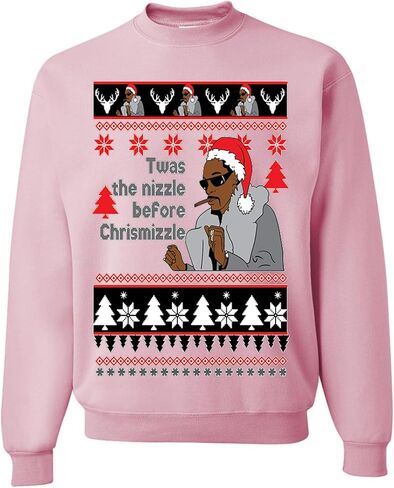 wild custom apparel Ugly Christmas Sweater COLLECTION 15 Light Pink Crewneck Sweatshirt in Saudi Arabia