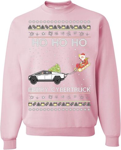 wild custom apparel Ugly Christmas Sweater COLLECTION 15 Light Pink Crewneck Sweatshirt in Saudi Arabia