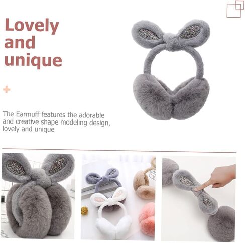 Partykindom Rabbit Ear Muffs الأذن المدافعين عن الأولاد للأرنب الأذن الشتاء أرنب الأذن دافئ الأطفال دفء الأذن الصوف in Kuwait